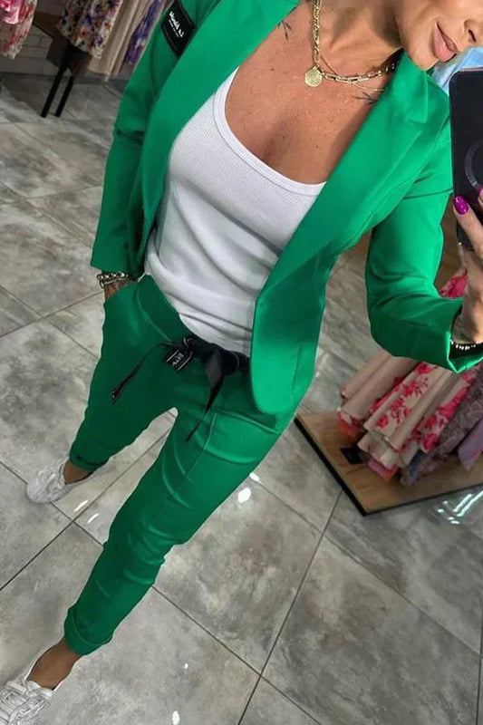 Valerie™ – Luźny komplet Blezer spodniowy