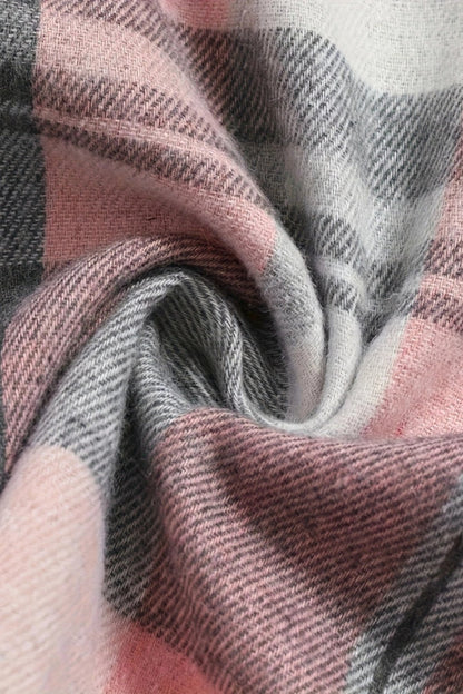 Sofia™ –Różowa Koszula w Kratkę